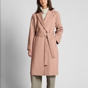 UNIQLO wool blend wrap coat